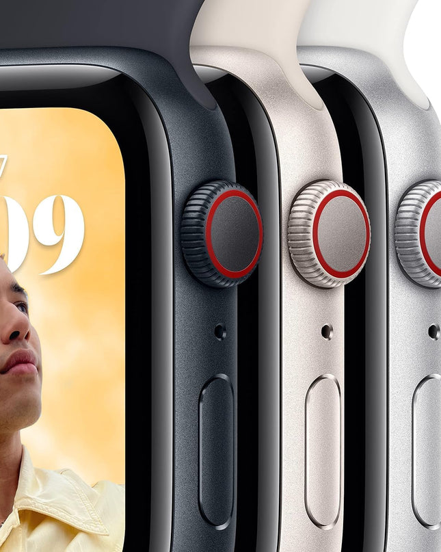 Apple Watch SE 2nd Gen (GPS, 40mm) - Starlight Case with Starlight Sport Band S/M (Renewed)